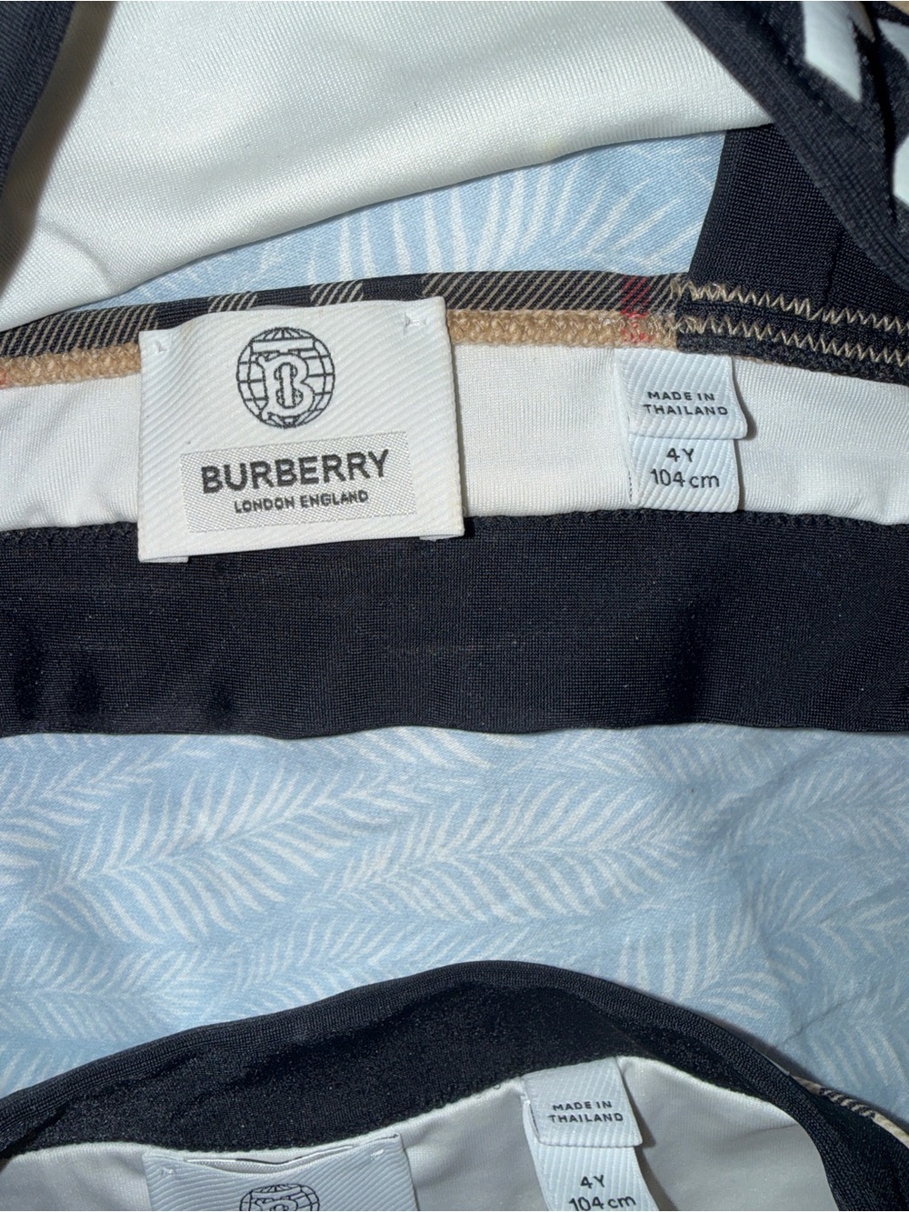 Burberry Black and Beige Trim Logo Bikini - Picture 2 of 2